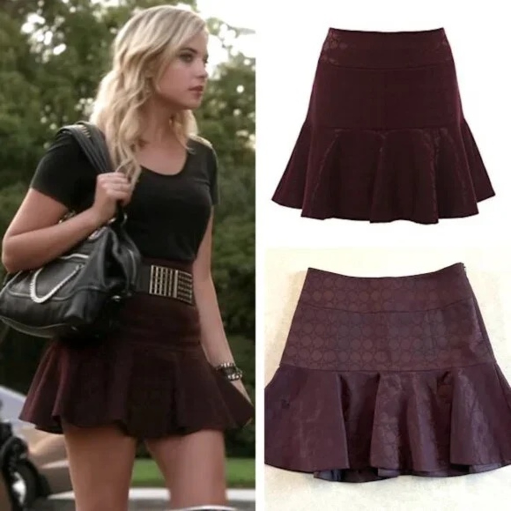 Karen Millen Flippy Panelled Trumpet Skirt ASO Hanna Marin size 10 US